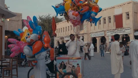 Old souq, Doha Stock Footage 86252525