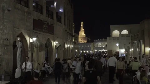 Old souq, Doha, Qatar Stock Footage 74277226