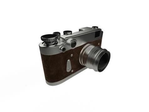 Old soviet camera render Illustrazione stock