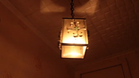 Old Soviet chandelier Stock Footage 100890751