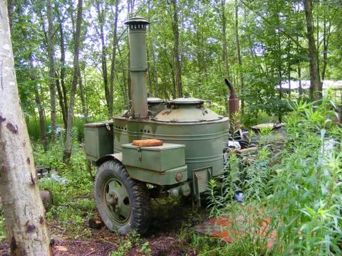 Old soviet field kitchen Stock Photos