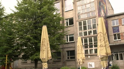 Old Soviet industrial complex Stock Footage 54637549