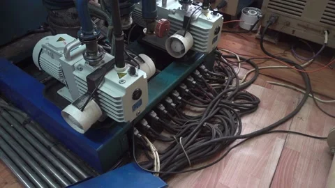 The Old Soviet Installation for Ionic-Plasma Deposition Stock Footage 91666562