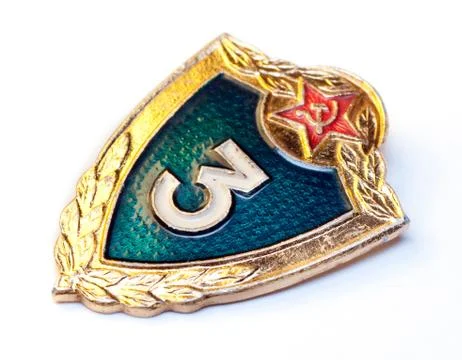 Old soviet red star badge Stock Photos