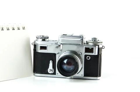 Old Soviet SLR analog camera. Stock Photos