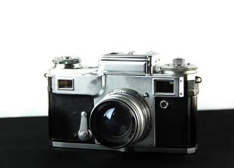 Old Soviet SLR analog camera. Stock-Fotos