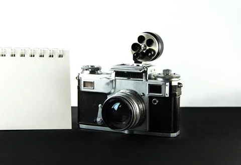 Old Soviet SLR analog camera. Stock Photos