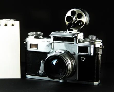 Old Soviet SLR analog camera. 写真素材