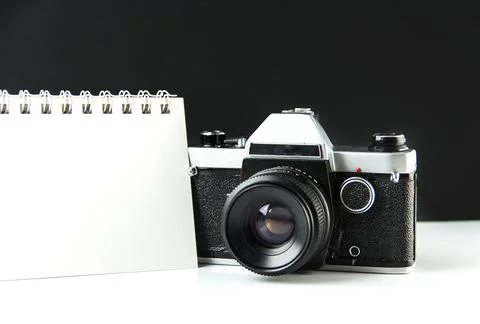 Old Soviet SLR analog camera. Stock Photos