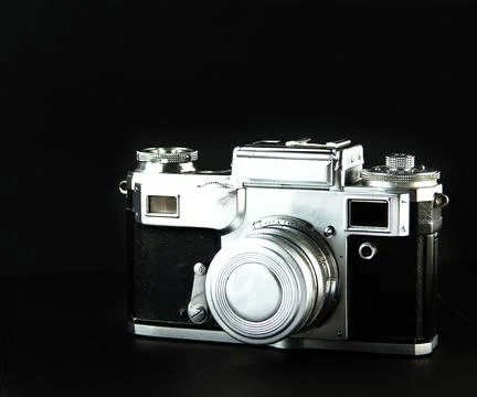 Old Soviet SLR analog camera. Stock Photos