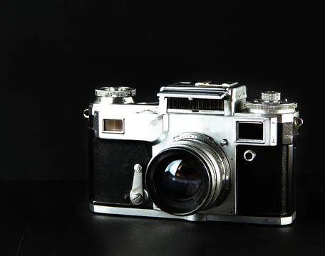 Old Soviet SLR analog camera. Foto stock