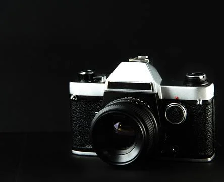 Old Soviet SLR analog camera. Stock Photos