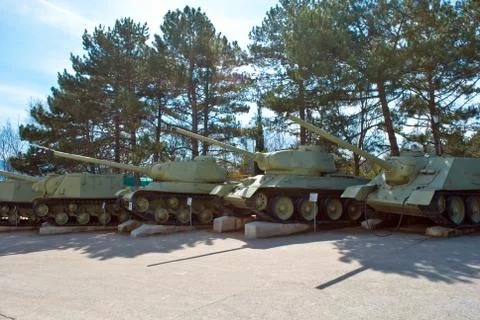 Old soviet tanks Stock Photos