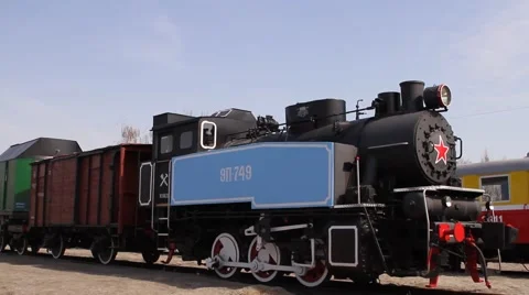 Old soviet train 9P-749 Video stock 47061400