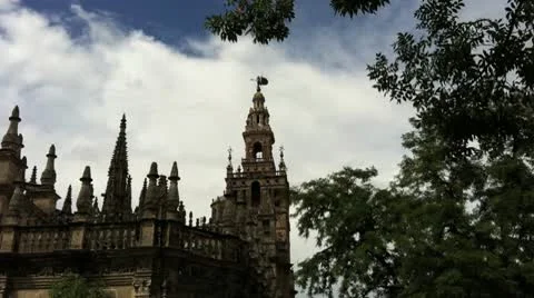 Old Spanish Cathedral Stock Footage 10729032