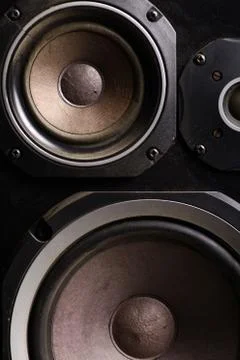 Old speakers Stock Photos