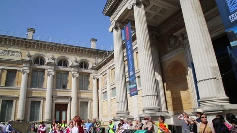 Old Speckled Hen Morris dancing company at Oxford Stock Footage 151727533