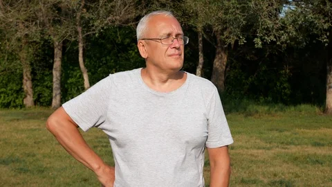 An Old Spectacled Man Looking Far Away Intently 스톡 동영상 114647191