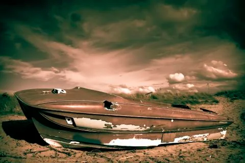 Old speedboat Stock Photos