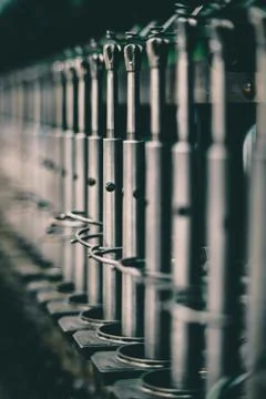  old spinning machine Stock Photos