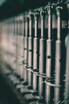   old spinning machine Stock Photos