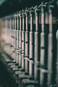   old spinning machine Stock Photos