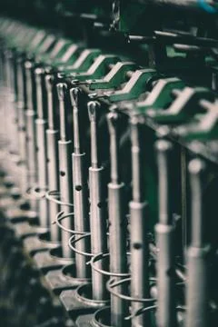   old spinning machine Stock Photos