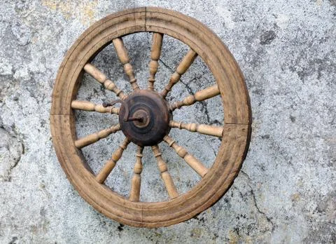 Old spinning wheel Stock Photos