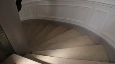 Old spiral staircase Stock Footage 52855842
