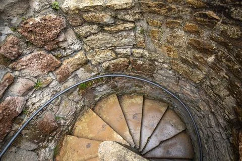 Old spiral staircase Stock Photos