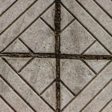 An old square shape from a pavement - straight lines at corners Stock Photos