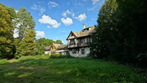 Old stable abandoned in the countryside Stock Footage 217412330