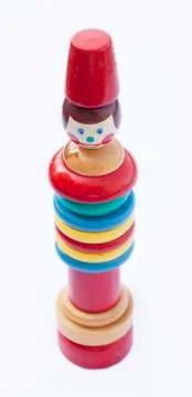 Old stacking clown Stock Photos