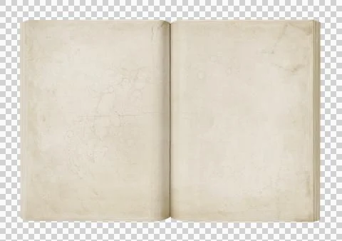 Old stained open book Stock Photos