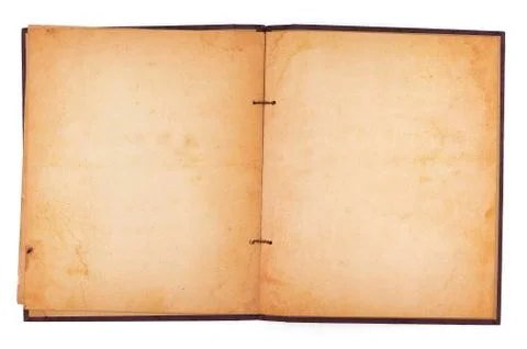 Old, stained scrapbook Foto stock