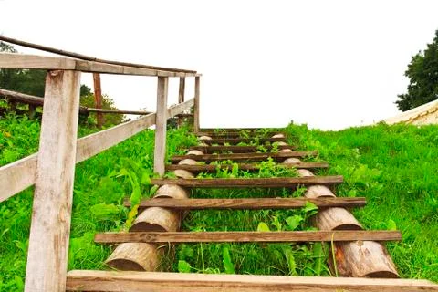 Old staircase to the sky Stock Photos
