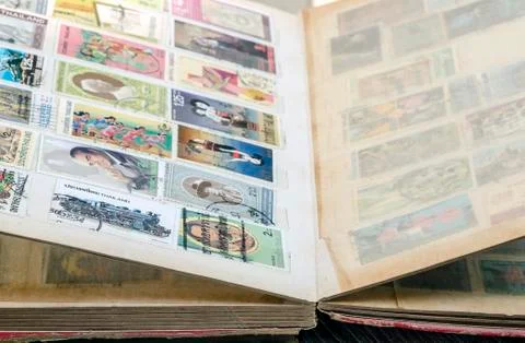 The old stamp book Stock Photos