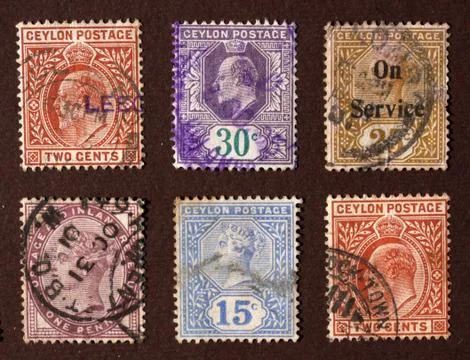 Old stamp Stockfoto's