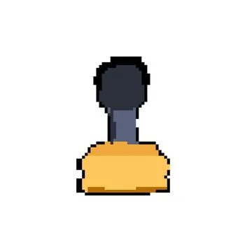 Old stamp pixel art vector illustration Stock Illustration