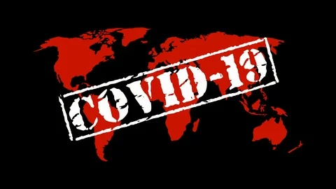 Old stamp text covid-19 on world map animation Stock-Footage 127116121