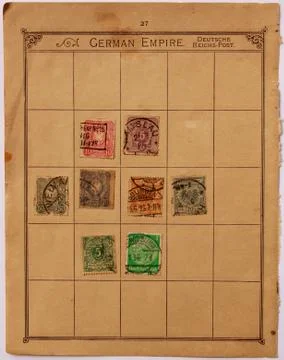 Old stamps Stockfoto's