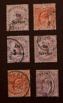 Old stamps Stock Photos