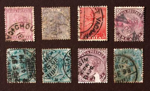 Old stamps Fotos Stock