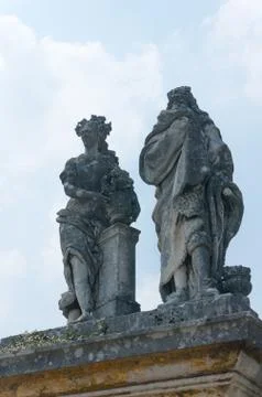 Old Statues from a Villa Foto stock