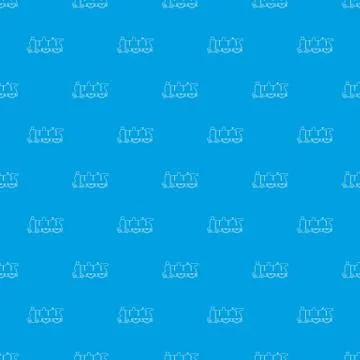 Old steam locomotive pattern vector seamless blue Stock Illustration
