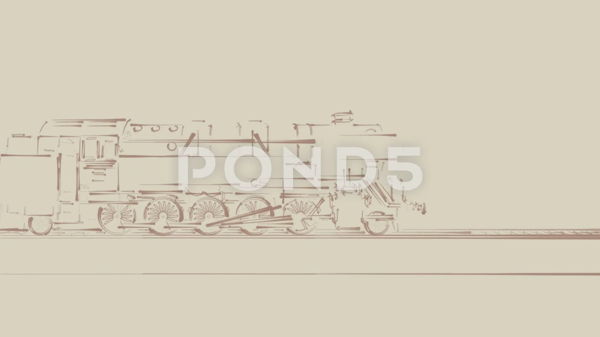 Old steam train cartoon sketch 2D animat... | Stock Video | Pond5