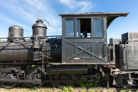 Old Steam Train Engine Cab Stock Photos