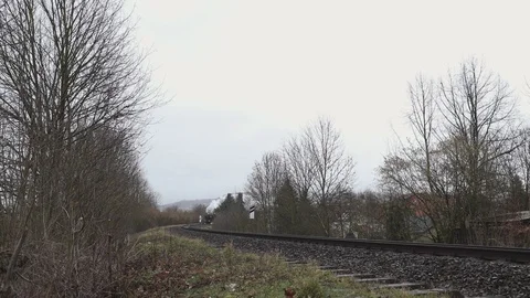 An old steam train Stock Footage 123999177