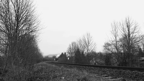 An old steam train Stock Footage 123999178
