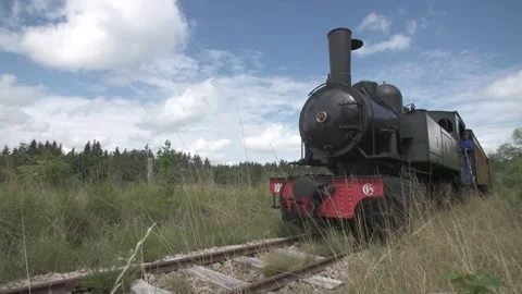 Old Steam Train Video stock 301874088